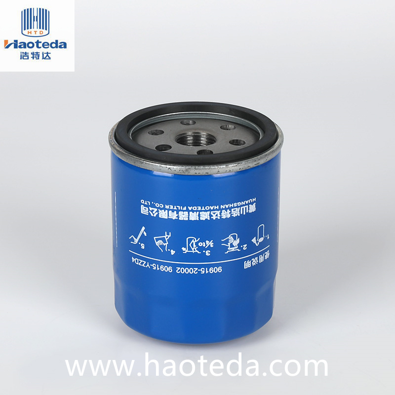 IS09001 Filtre de ulei sintetic Structură internă robustă 90915-YZZD4/90915-20002 Filtru de ulei